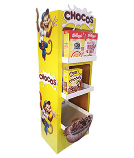 Chocos free standing display unit
